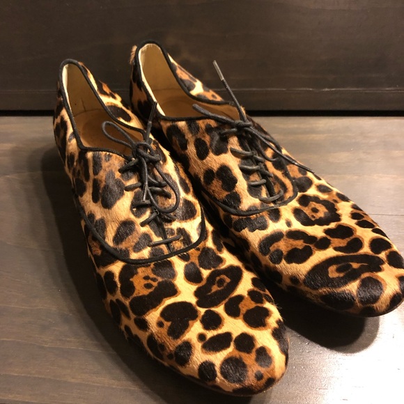 J. Crew Shoes - J.CREW genuine leather shoes leopard print